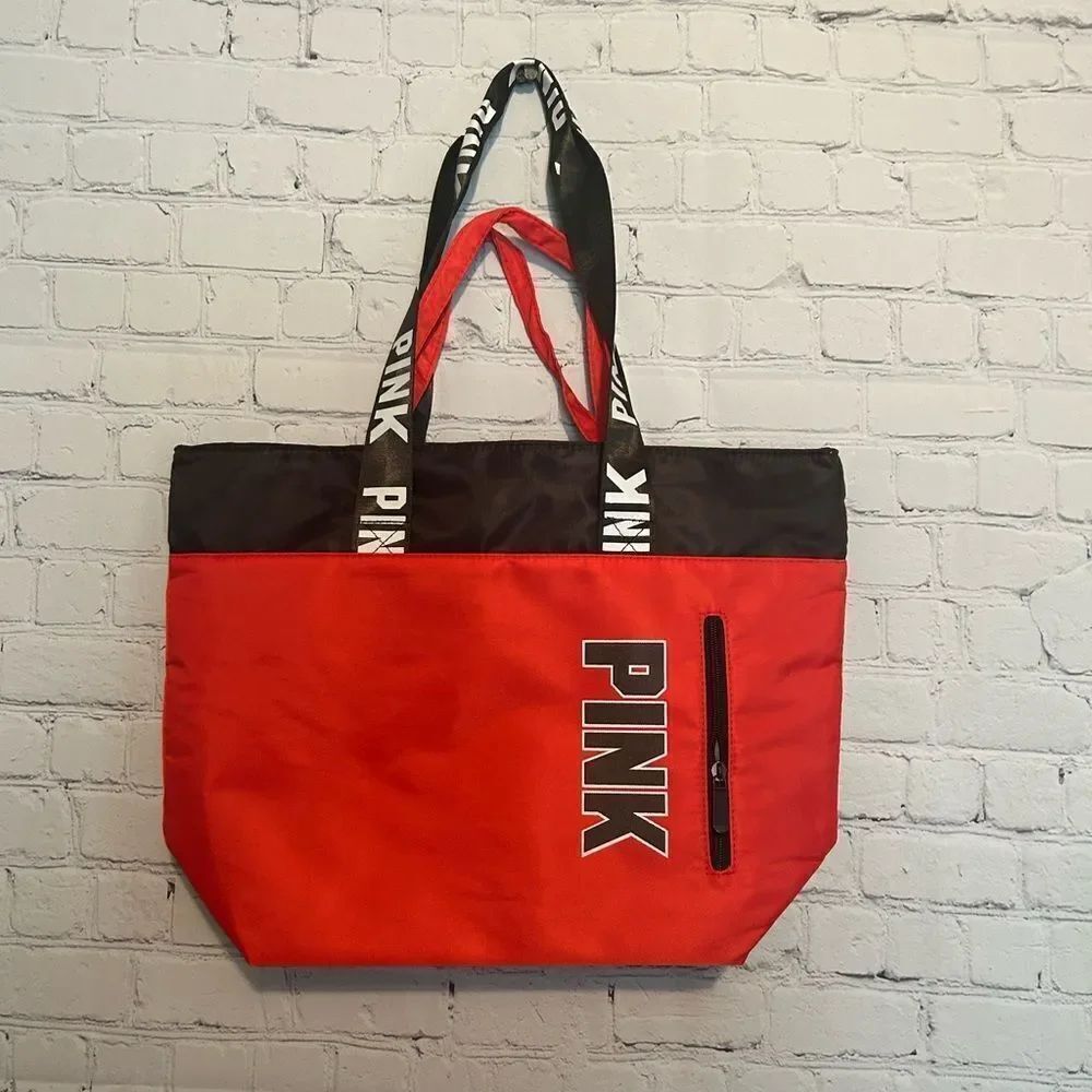 Pink Travel Tote Shoulder Bag Color Red Black